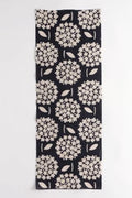 Flower Grey Tenugui Dark